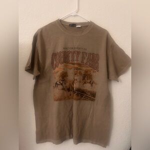 ASOS County Fair Graphic Tee - Brown
